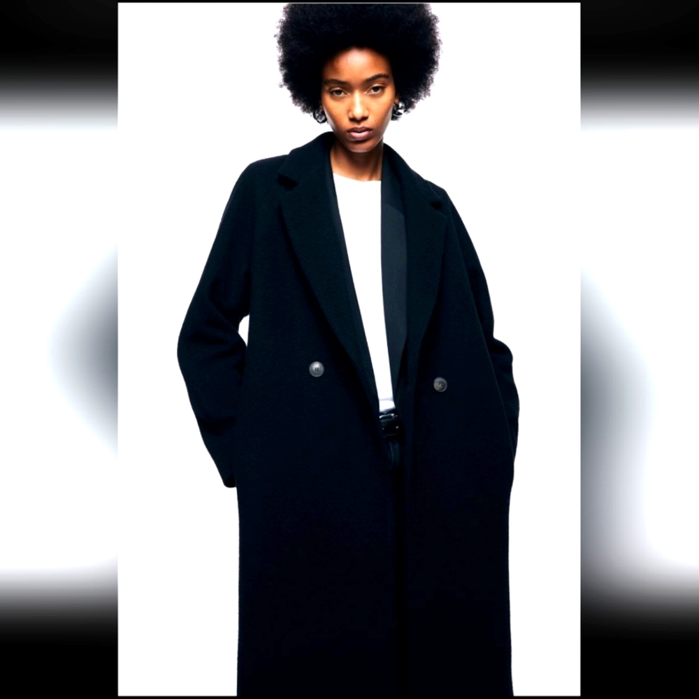 H&M Studio Double-breasted Wool-blend Coat